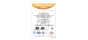 職業健康安全管理體系證書
